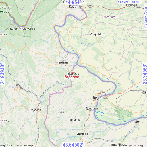 Bregovo on map