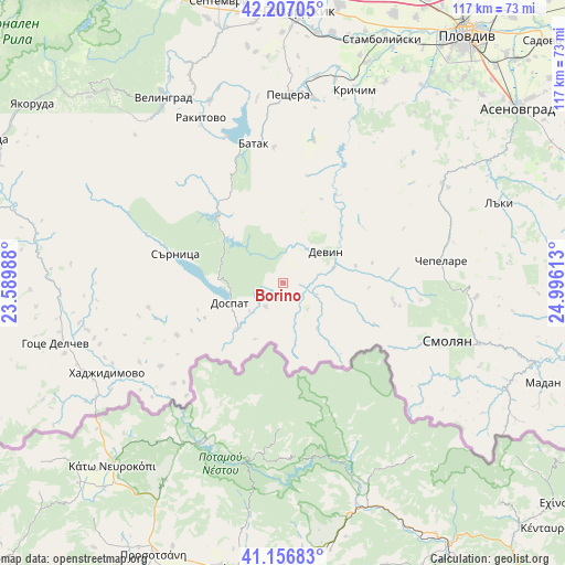 Borino on map