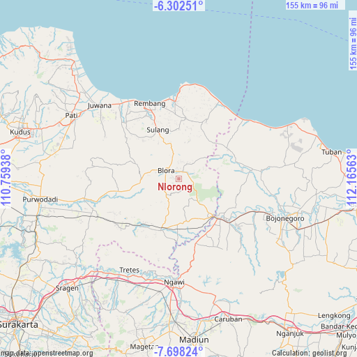 Nlorong on map