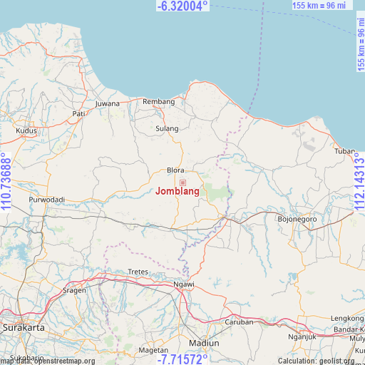 Jomblang on map