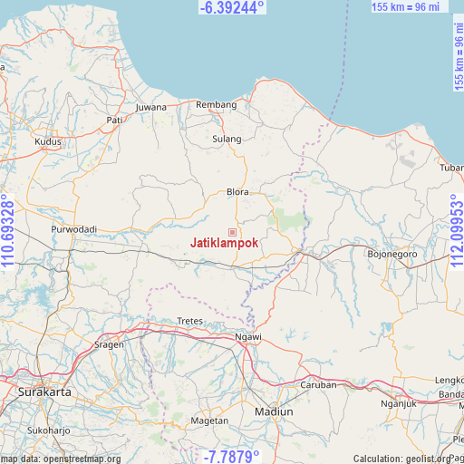 Jatiklampok on map