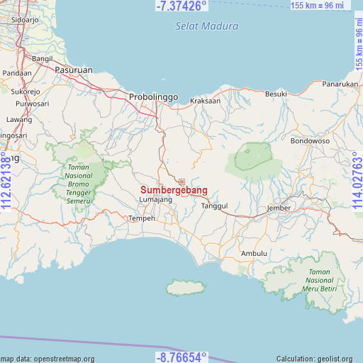 Sumbergebang on map