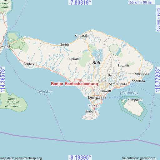 Banjar Bantasbaleagung on map