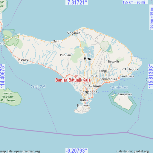 Banjar Batuaji Kaja on map