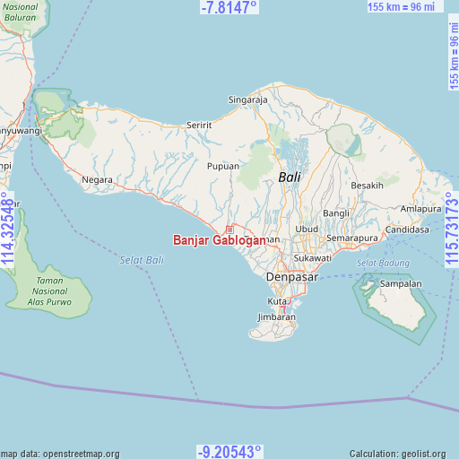 Banjar Gablogan on map