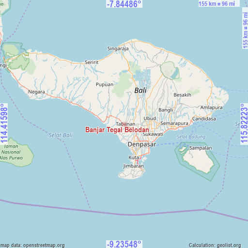 Banjar Tegal Belodan on map