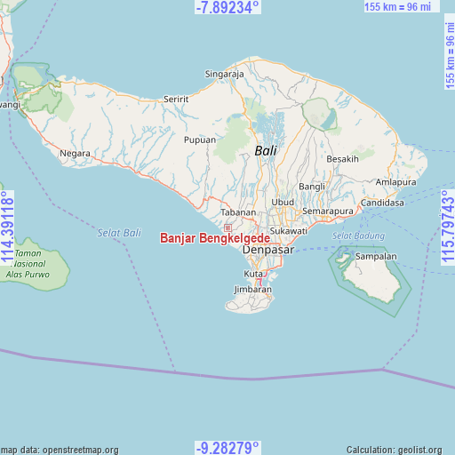 Banjar Bengkelgede on map