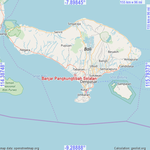 Banjar Pangkungtibah Selatan on map