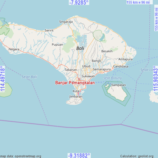 Banjar Pemangkalan on map