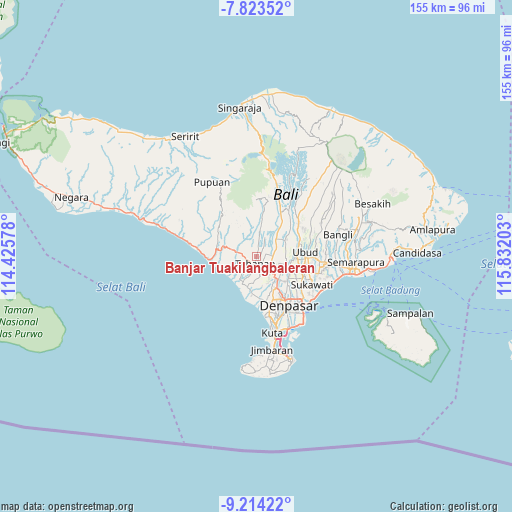 Banjar Tuakilangbaleran on map