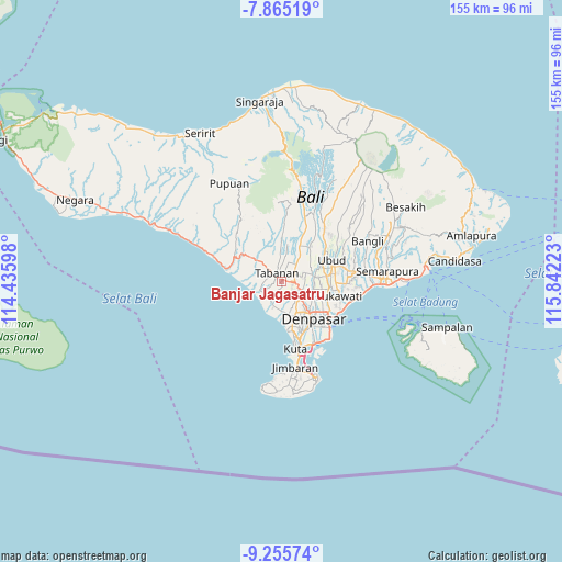 Banjar Jagasatru on map