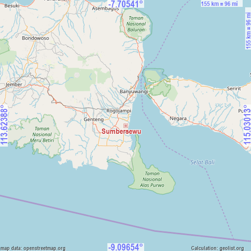 Sumbersewu on map