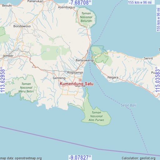 Kumendung Satu on map