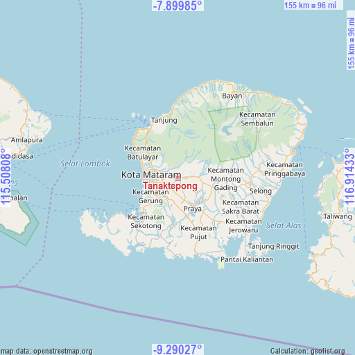 Tanaktepong on map