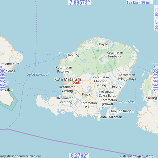 Selat on map