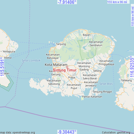 Sintung Timur on map