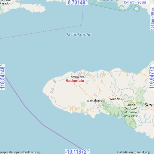 Radamata on map