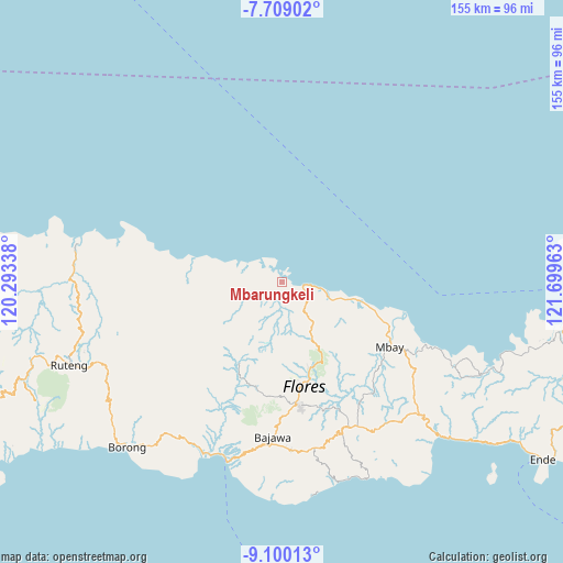 Mbarungkeli on map