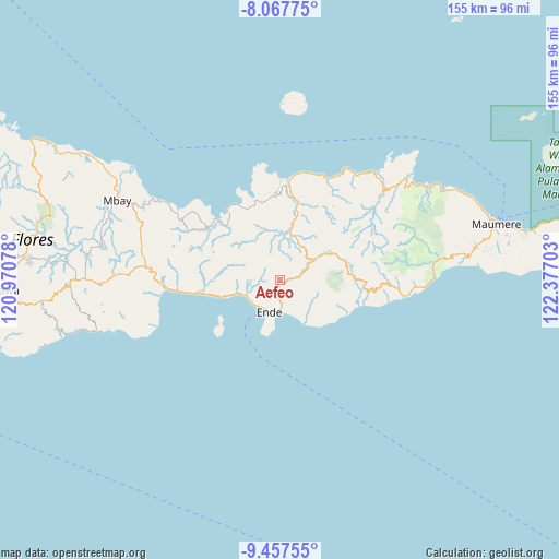 Aefeo on map