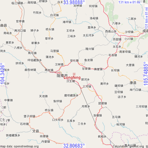 Longfeng on map