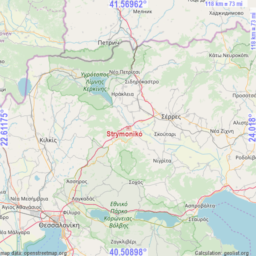 Strymonikó on map