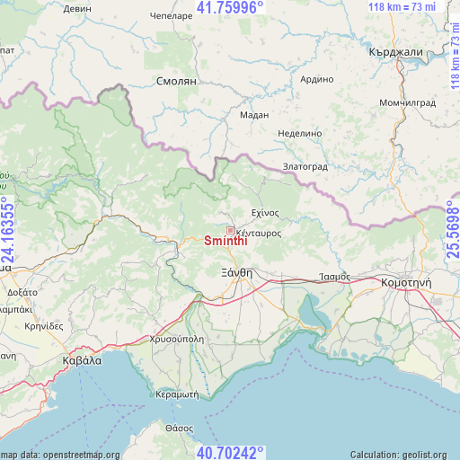 Smínthi on map