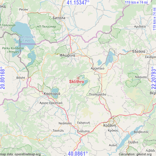 Sklíthro on map