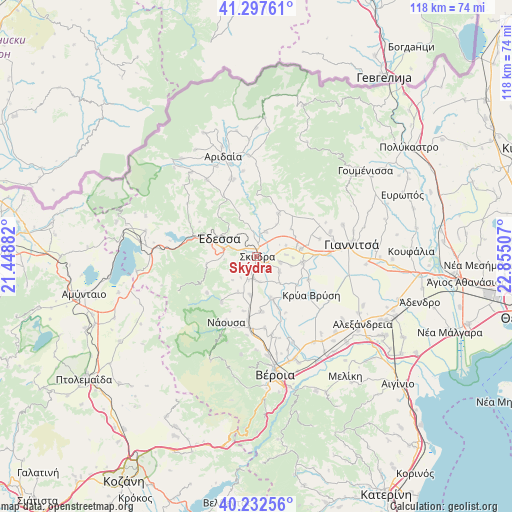 Skýdra on map