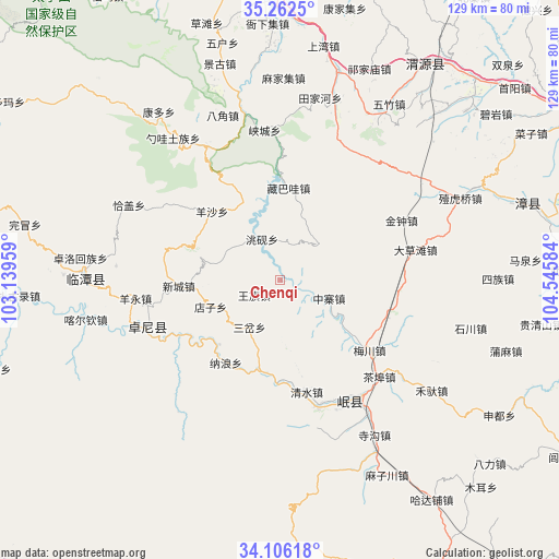 Chenqi on map