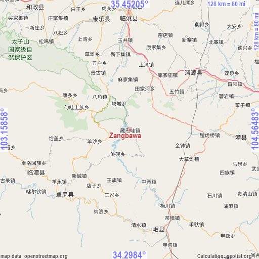 Zangbawa on map