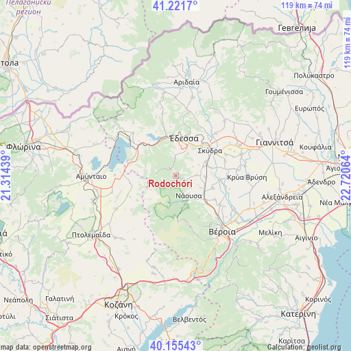 Rodochóri on map