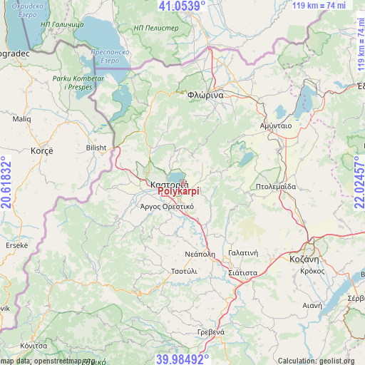 Polykárpi on map