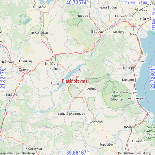 Platanórevma on map