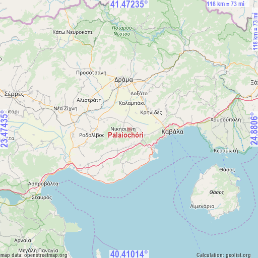 Palaiochóri on map