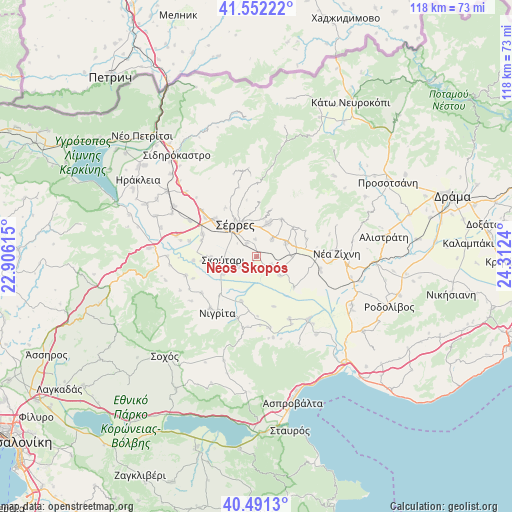 Néos Skopós on map