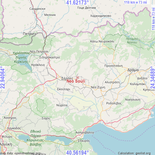 Néo Soúli on map