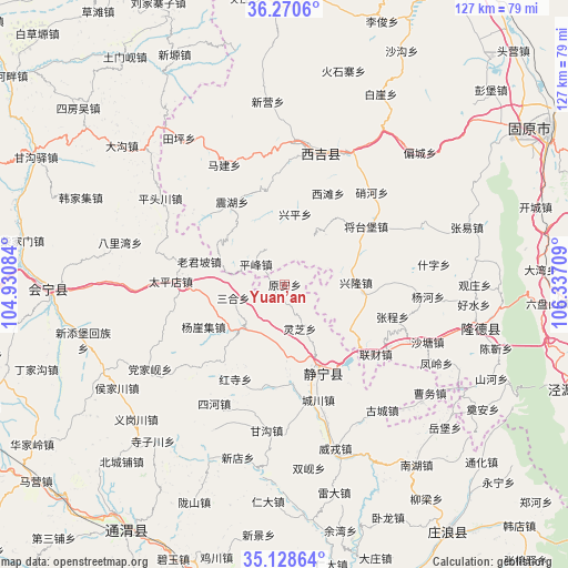 Yuan’an on map