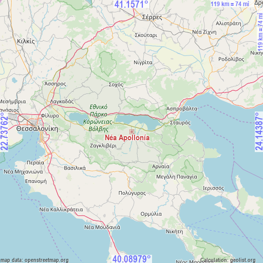 Néa Apollonía on map