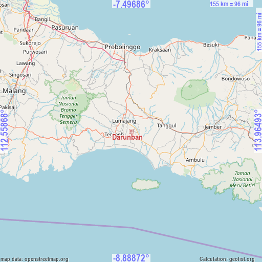 Darunban on map