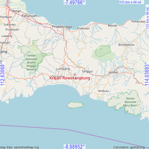 Krajan Rowokangkung on map