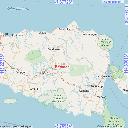 Rowosari on map