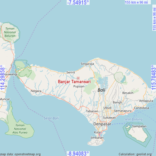 Banjar Tamansari on map