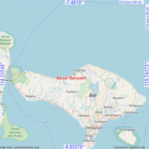 Banjar Banyualit on map