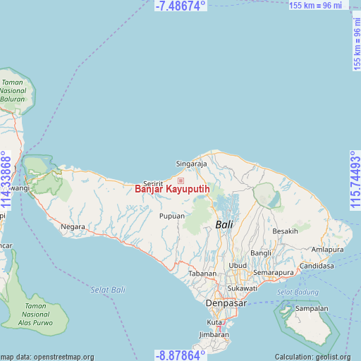 Banjar Kayuputih on map