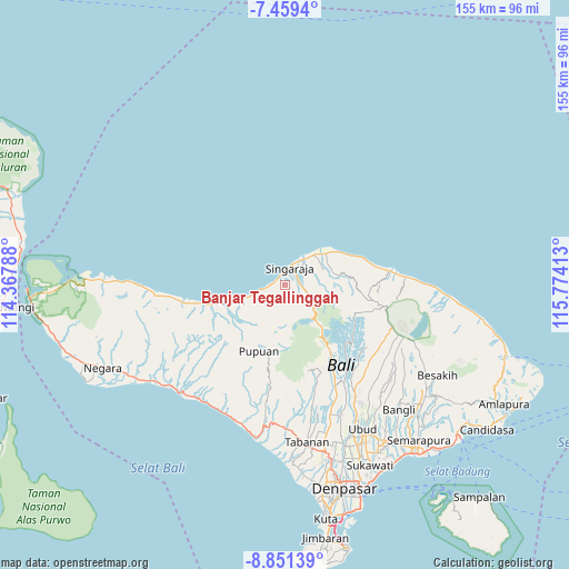 Banjar Tegallinggah on map
