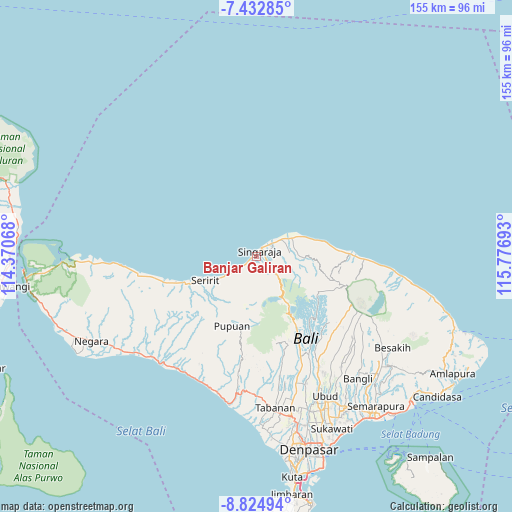 Banjar Galiran on map