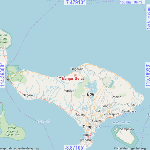 Banjar Selat on map