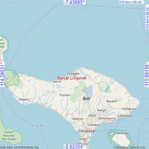 Banjar Liligundi on map