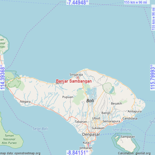 Banjar Sambangan on map