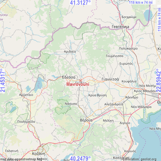 Mavrovoúni on map